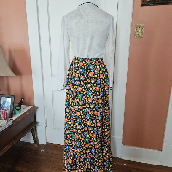 Vintage 70's Bobbie Brooks Mod Shirt and Maxi Skirt Set  S-2/4 - Picture 9 of 12
